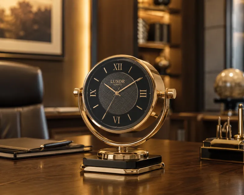 Luxury Metallic Table Clock