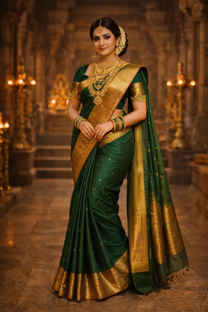 Green Kanjivaram Silk Saree