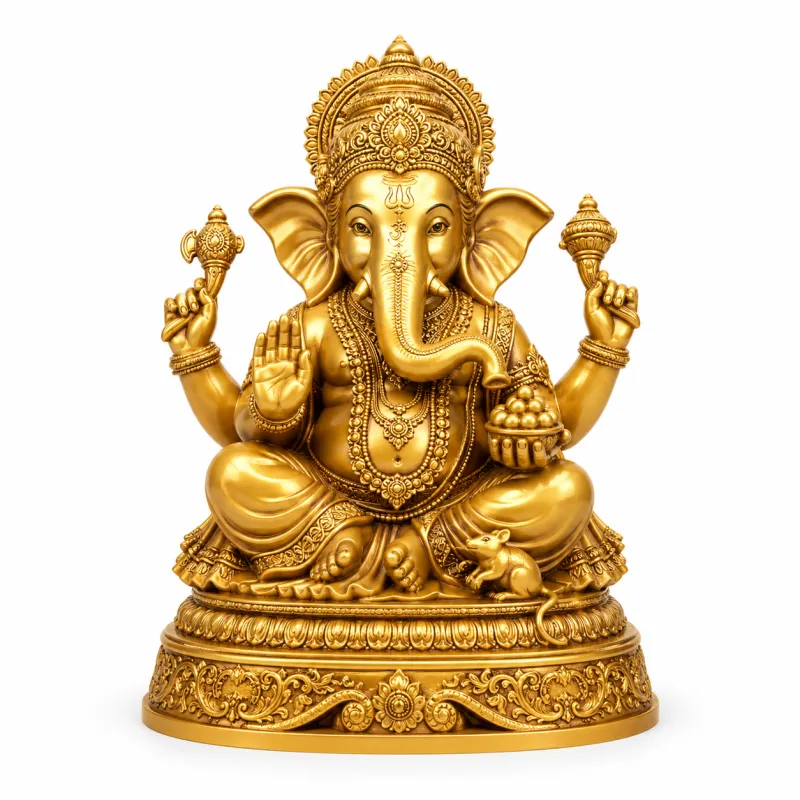 Premium Golden Ganesha Idol